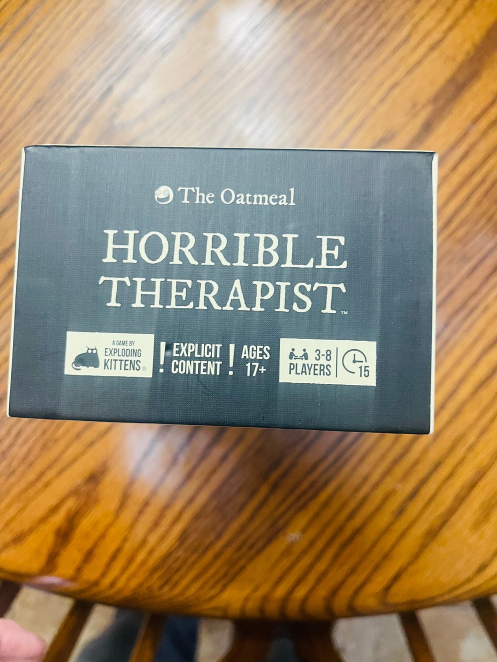 Horrible Therapist Party Card Game by The Oatmeal — Black